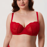 Women's Vintage Lace Balconette Bra White
