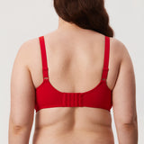 Women's Supportive Full Coverage Bra Lipstick Red