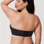 Women's Supportive Unlined Strapless Bra Black