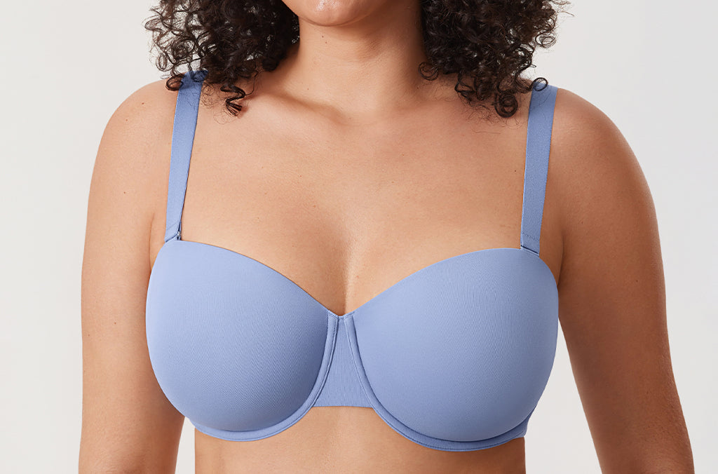 Women's Everyday Underwire Balconette Bra Frost Blue