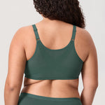 Women's Lace Front Closure Posture Bra Midnight Emerald