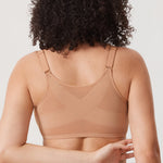 Women's Sheer Mesh Front Closure Posture Bra Barely Buff
