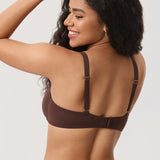 Women's Sheer Mesh Balconette Bra Hazelnut