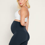 Women's Super High Waist Maternity Shorts 6" Black