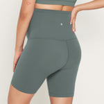Women's Super High Waist Maternity Shorts 6" Coffee Brown
