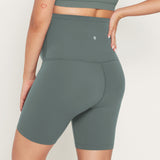Women's Super High Waist Maternity Shorts 6" Coffee Brown