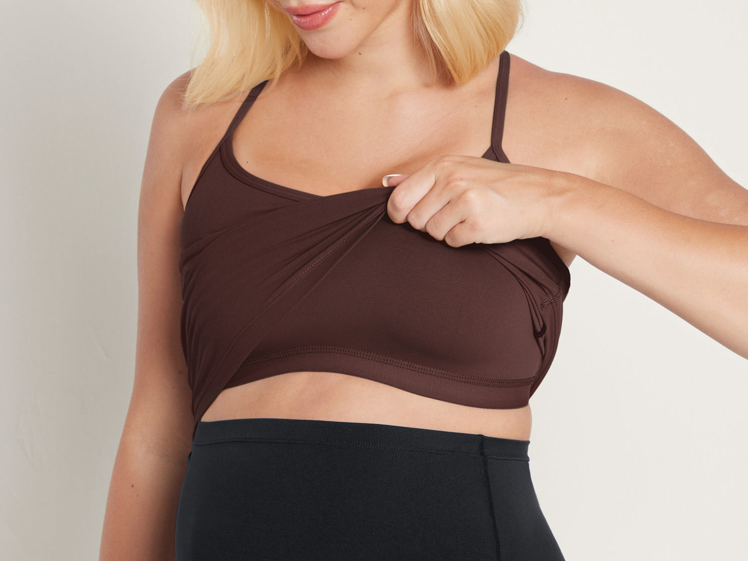 Women's Y Back Maternity Tank - Ruched Sides Blue Ashes
