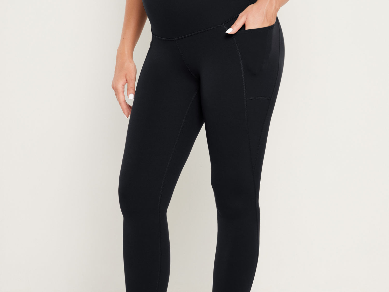 Women's Maternity Leggings with Pockets 25" True Navy