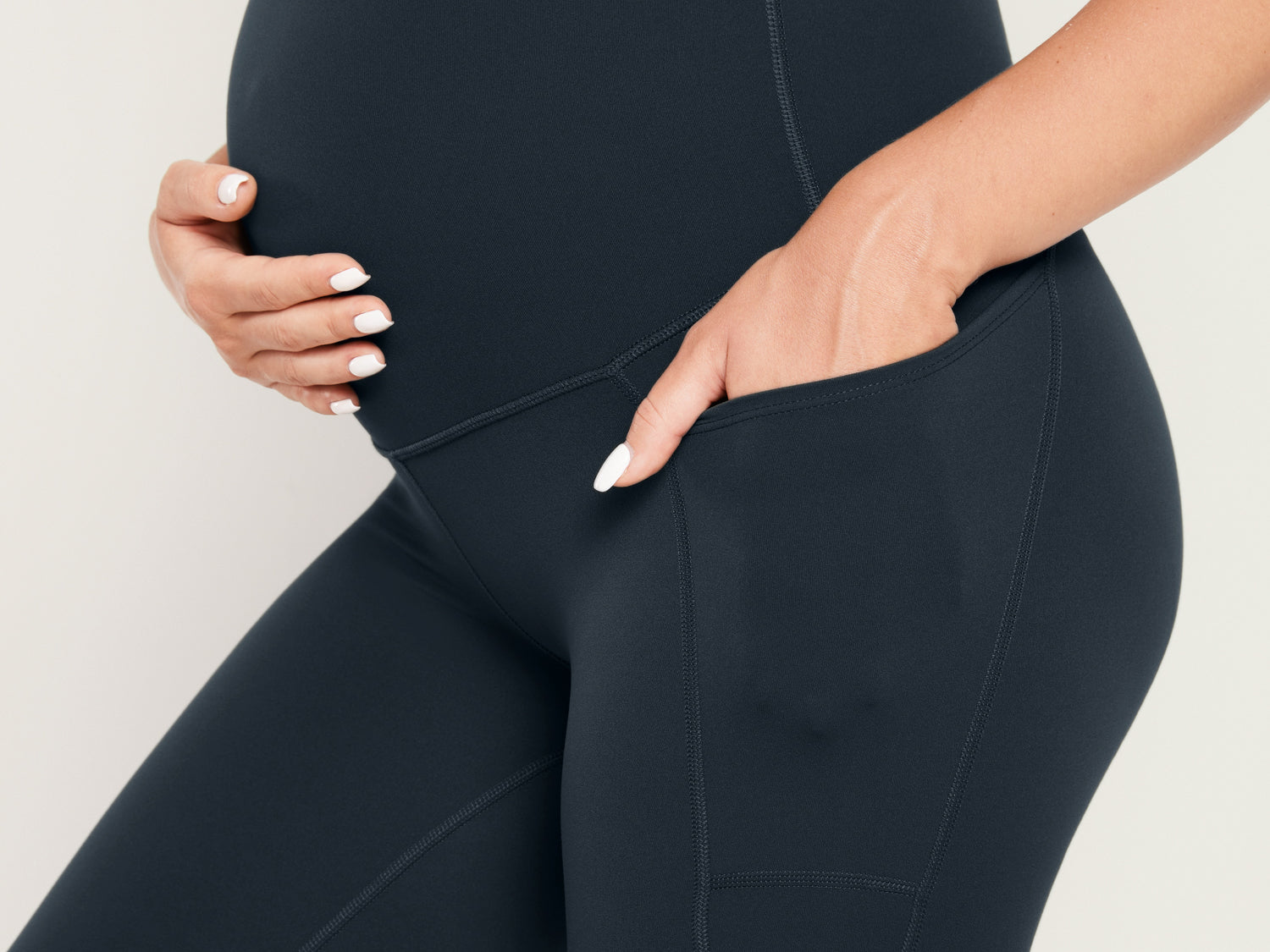 Women's Maternity Leggings with Pockets 25" True Navy