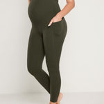 Women's Maternity Leggings with Pockets 25" Mysterious Grey