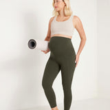 Women's Maternity Leggings with Pockets 25" Taupe