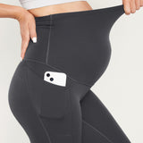 Women's Maternity Leggings with Pockets 25" Grey Sage