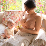 Women's Supportive Lace Nursing Bralette Cream Coffee