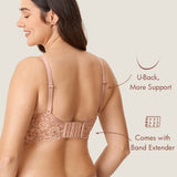 Women's Supportive Lace Nursing Bralette Cream Coffee